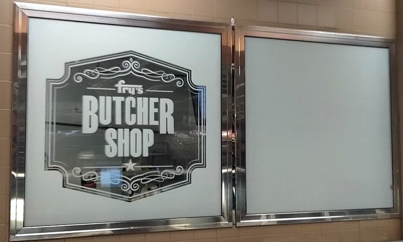Butcher retail window graphics