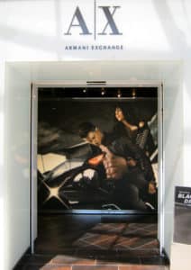 Armani Ex retail graphics