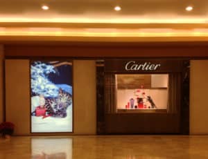 Cartier retail graphics store sign