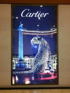 Cartier Retail sign graphics store sign