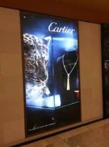 Cartier retail graphics store sign