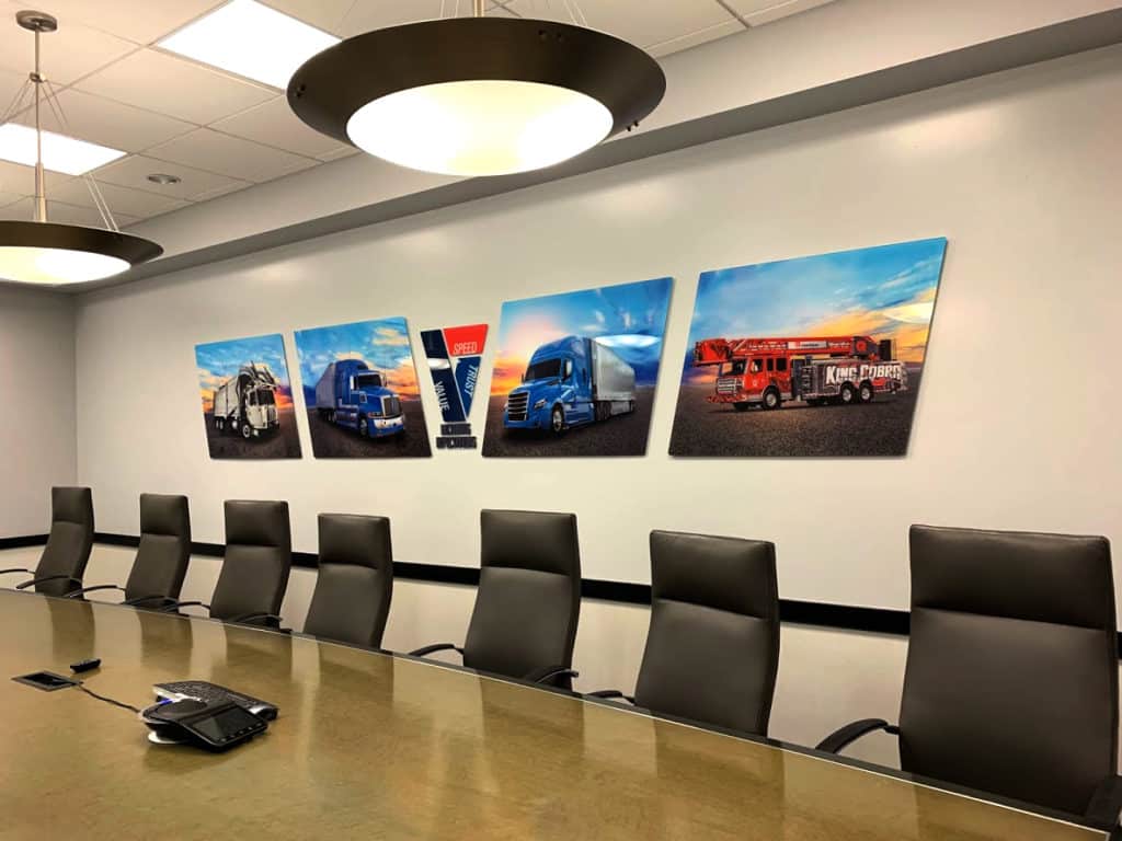 Freight Liner corporate decor graphics