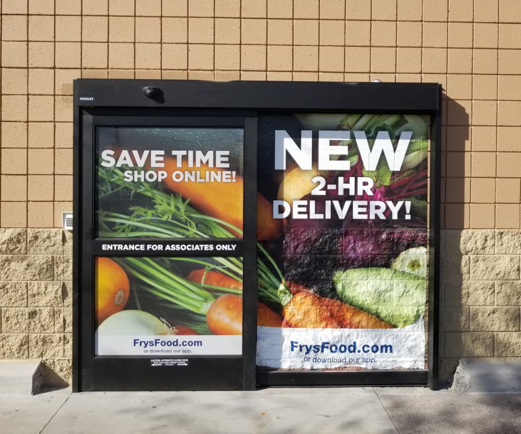 Fry's retail window graphics