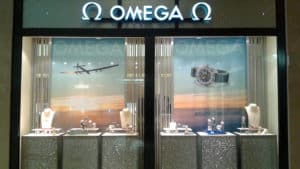 omega retail graphics store sign