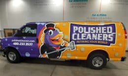 Polished Cleaners van wrap